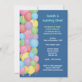 Invitation de ballons de fête d'anniversaire de (Dos)