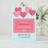 Invitation de ballons en forme de coeur (Debout devant)