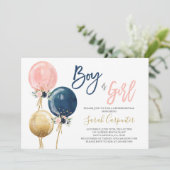 Invitation de ballons révélateurs de genre (Debout devant)