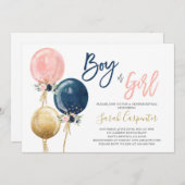 Invitation de ballons révélateurs de genre (Devant / Derrière)