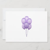 Invitation de ballons violets (Dos)