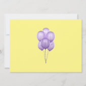 Invitation de ballons violets (Dos)