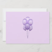 Invitation de ballons violets (Dos)