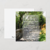 invitation de banc de jardin (Devant / Derrière)