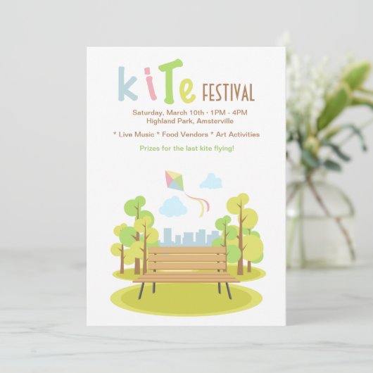 Invitation de banc de parc (Debout devant)