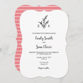 Invitation de bande de couronne de monogramme mari (Devant / Derrière)