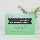 Invitation de bande de nourriture et de film de (Debout devant)