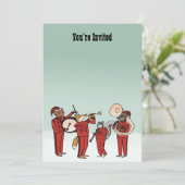 Invitation de bande de vacances de Noël (Debout devant)