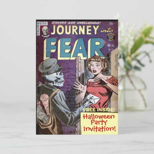 Invitation de bande dessinée d'Halloween (Debout devant)