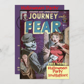 Invitation de bande dessinée d'Halloween (Devant / Derrière)