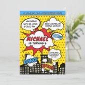 Invitation de bandes dessinées pour la fête d'anni (Debout devant)