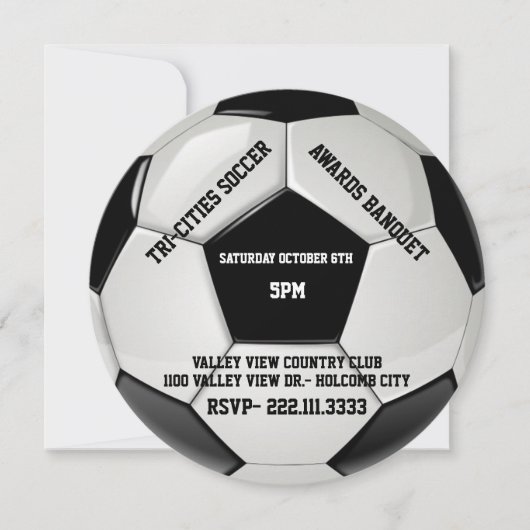 Invitation de banquet de récompenses du football (Devant)