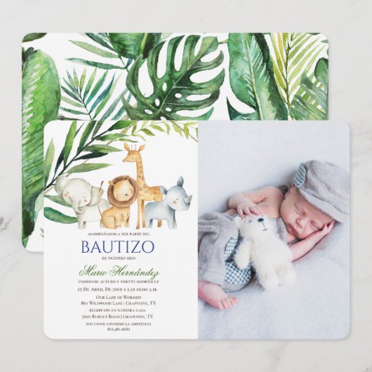 Invitation de baptême (Devant / Derrière)