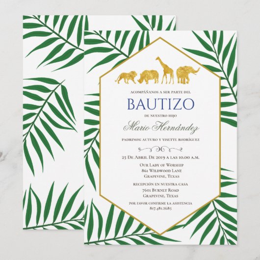 Invitation de baptême (Devant / Derrière)