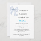 Invitation de baptême à boucle bleue (Devant)