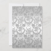 Invitation de baptême à la croix de rose argentée (Dos)