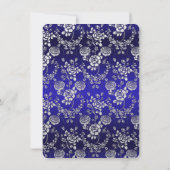 Invitation de baptême à la Rose Bleue & à la Croix (Dos)