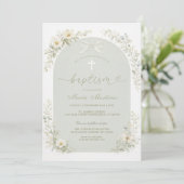 Invitation de baptême à l'arche de fleurs sauvages (Debout devant)