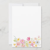 Invitation de baptême aux fleurs sauvages colorées (Dos)