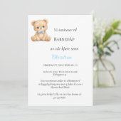 Invitation de baptême Blå Sløyfe Bamse (Debout devant)