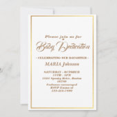 Invitation de baptême bleu aquarelle moderne (Devant)