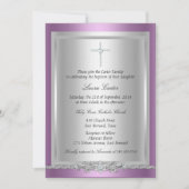 Invitation de baptême/catholicisme avec croix de j (Devant)