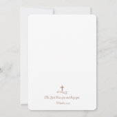 Invitation de baptême catholique avec herbe de la (Dos)