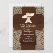 invitation de baptême charro bébé (Devant)