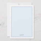 Invitation de baptême Croix Bleue (Dos)