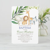 Invitation de baptême d'animaux de la jungle (Debout devant)