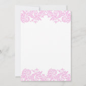 Invitation de baptême de baptême de damassé (Dos)