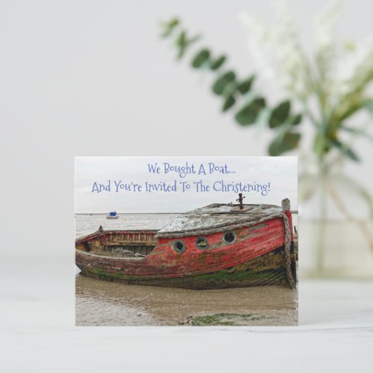 Invitation de baptême de bateau (Debout devant)