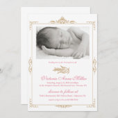 Invitation de baptême de bébé (Devant / Derrière)