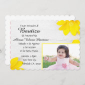 Invitation de baptême de bébé (Devant / Derrière)