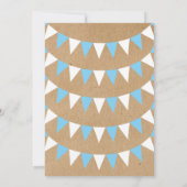 Invitation de baptême de bébé Bunting Bleu (Dos)