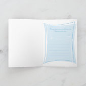 Invitation de baptême de colombe de Lil (garçon) (Intérieur)