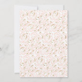 Invitation de baptême de fille de feuille d'or de (Dos)