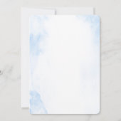 Invitation de baptême de fleur bleu Dusty (Dos)