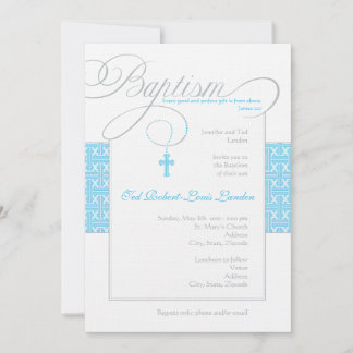 Invitation de baptême de garçon