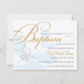 Invitation de baptême de garçon (Devant)