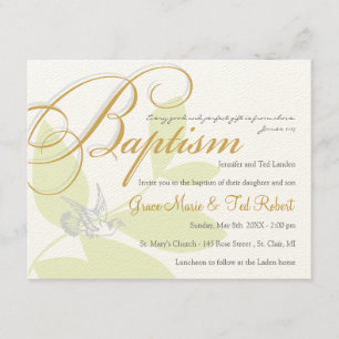 Invitation de baptême de jumeaux