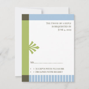 Invitation de baptême de la carte RSVP de réponse