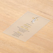 Invitation de baptême de la Sainte Croix pour garç (Poser)