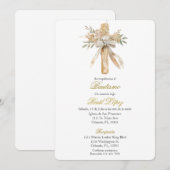 Invitation de baptême de la Sainte Croix pour garç (Devant / Derrière)