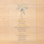 Invitation de baptême de la Sainte Croix pour garç (Recto)