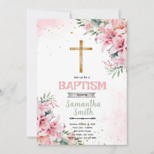 Invitation de baptême de Lily