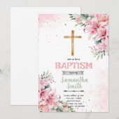 Invitation de baptême de Lily (Devant / Derrière)