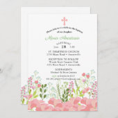 Invitation de baptême de Maria (Devant / Derrière)