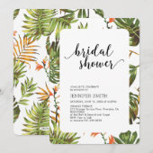 Invitation de bapteme de mariage tropical moderne (Devant / Derrière)