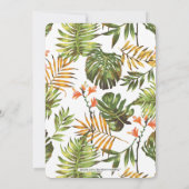Invitation de bapteme de mariage tropical moderne (Dos)